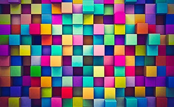 Abstract background of multi-colored cubes