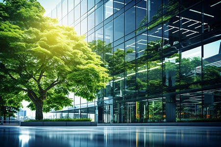 vertical forest apartment building with gardens